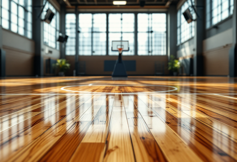 Giocatori in azione durante la partita Reyer Venezia