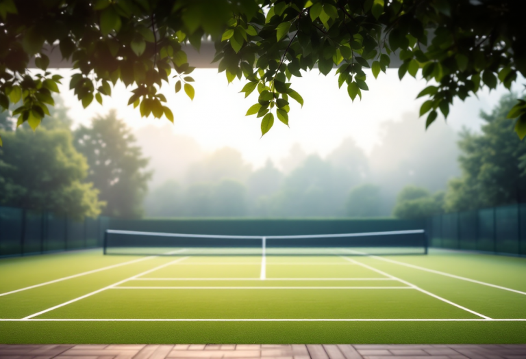 Sebastian Korda durante un allenamento dopo l'infortunio