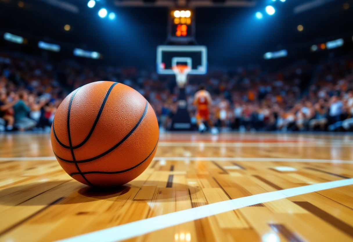 Giocatori di Trieste festeggiano la vittoria su Pistoia