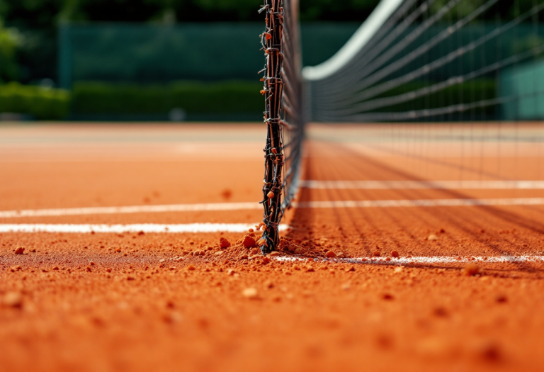 Carlos Alcaraz e Stefanos Tsitsipas in azione al Conde de Godó