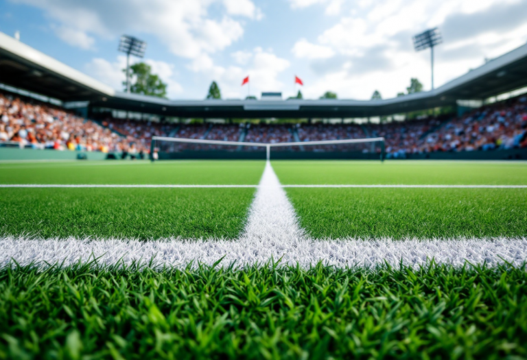 Alexander Zverev in difficoltà durante una partita di tennis