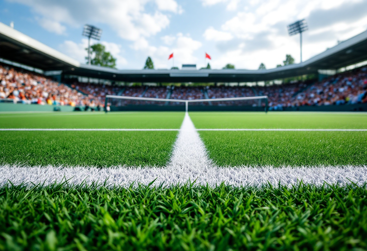 Alexander Zverev in difficoltà durante una partita di tennis