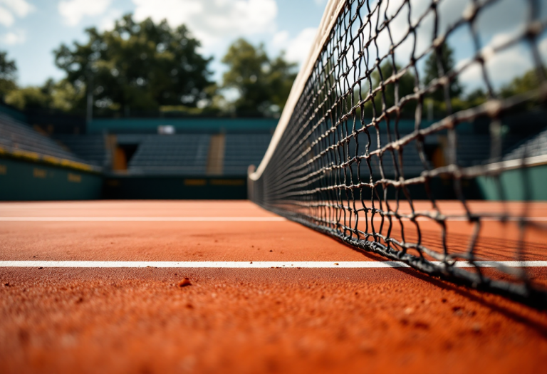 Andrey Rublev in allenamento per il Mutua Madrid Open 2025