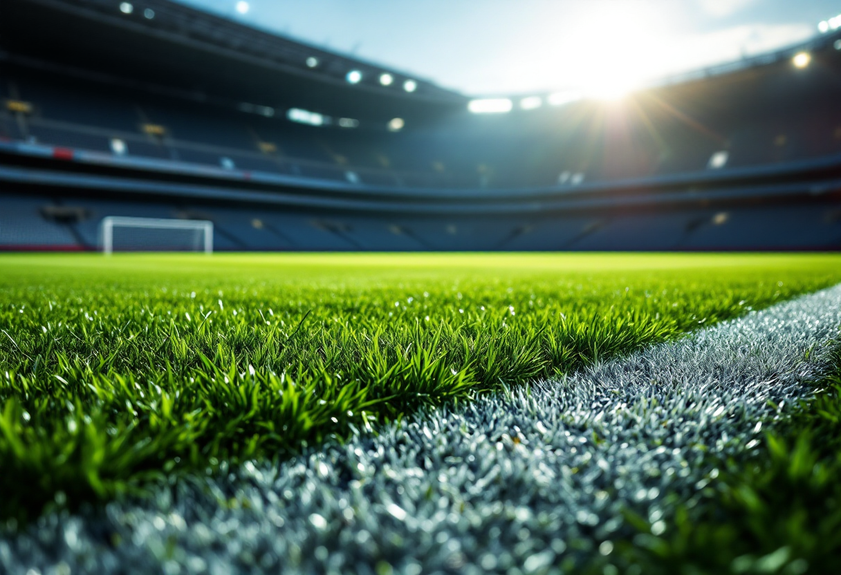 Giocatori dell'Atalanta e Lecce in campo durante la partita