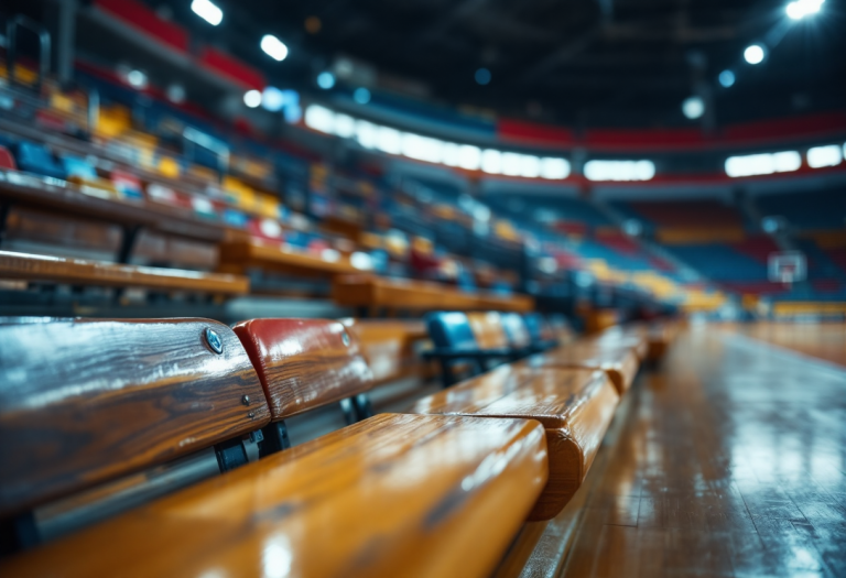 Giocatori di basket in azione a Treviso