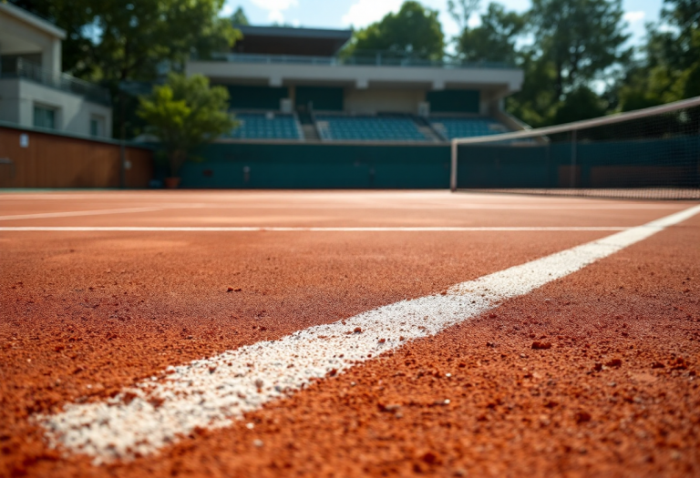 Bianca Andreescu in azione durante un torneo di tennis