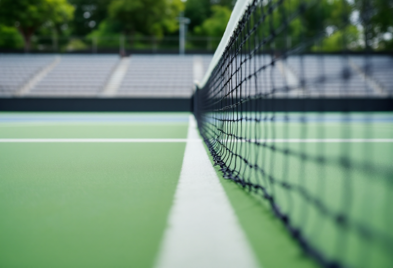 Bianca Andreescu in azione durante una partita di tennis