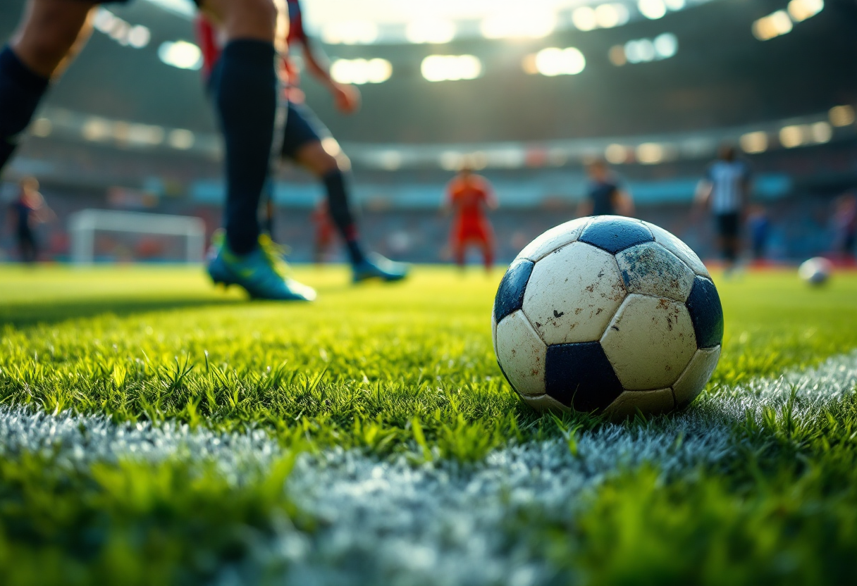 Giocatori di Brescia festeggiano la vittoria contro Venezia