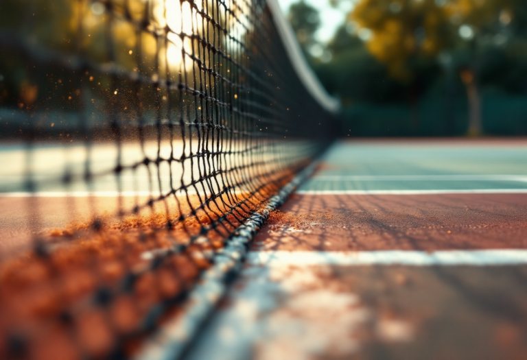 Carlos Alcaraz in azione durante la finale del Godò