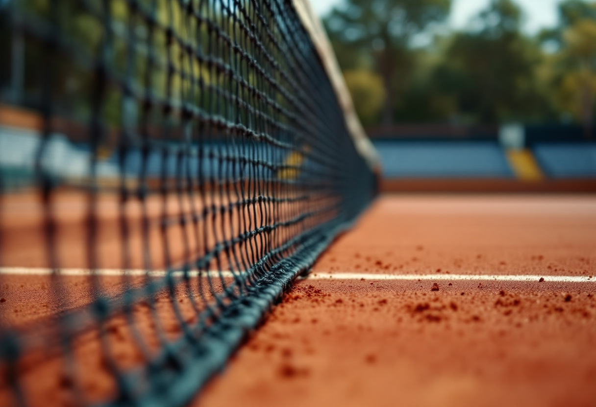 Carlos Alcaraz durante un allenamento con problemi fisici