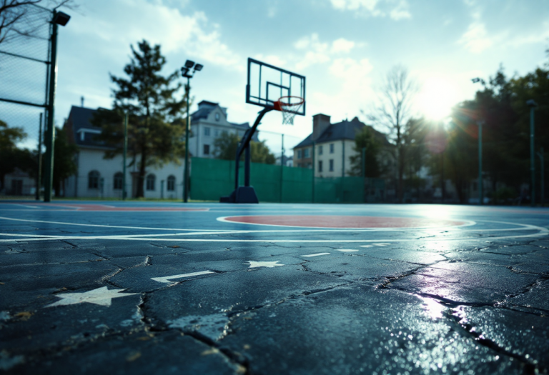 Cooper Flagg in azione durante una partita di basket universitario