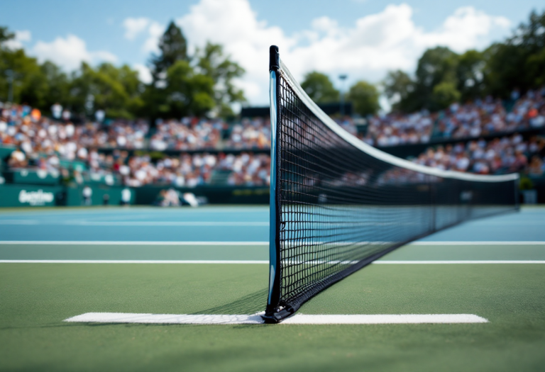 Corentin Moutet durante una partita di tennis