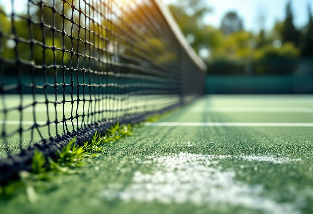 Berrettini e Musetti in azione durante il derby italiano