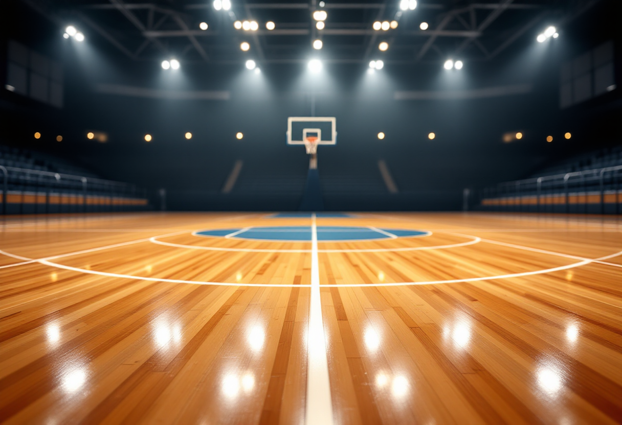 Immagine della partita tra Dinamo e Trento, un match emozionante.