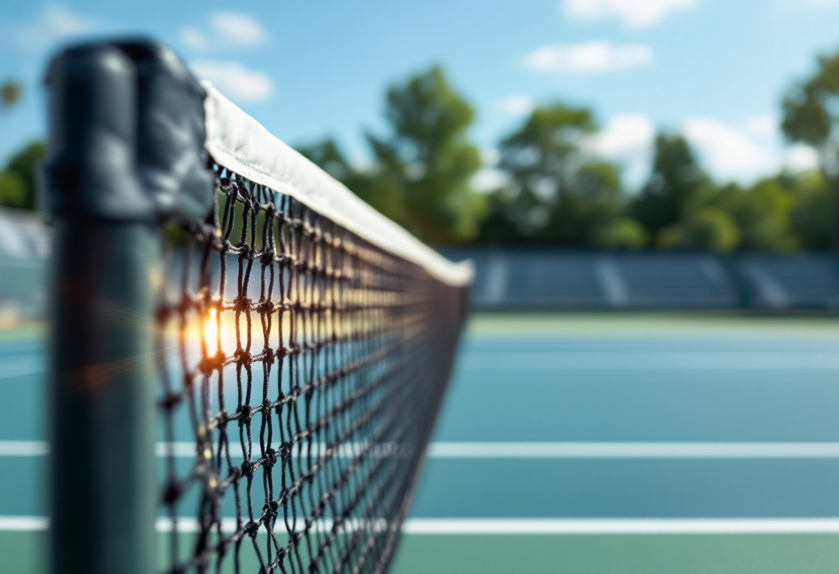 Giocatori in azione nel doppio misto al US Open 2025