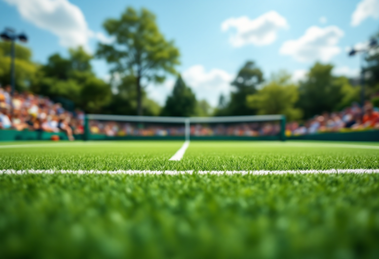 Emma Raducanu in campo dopo la perdita di uno sponsor