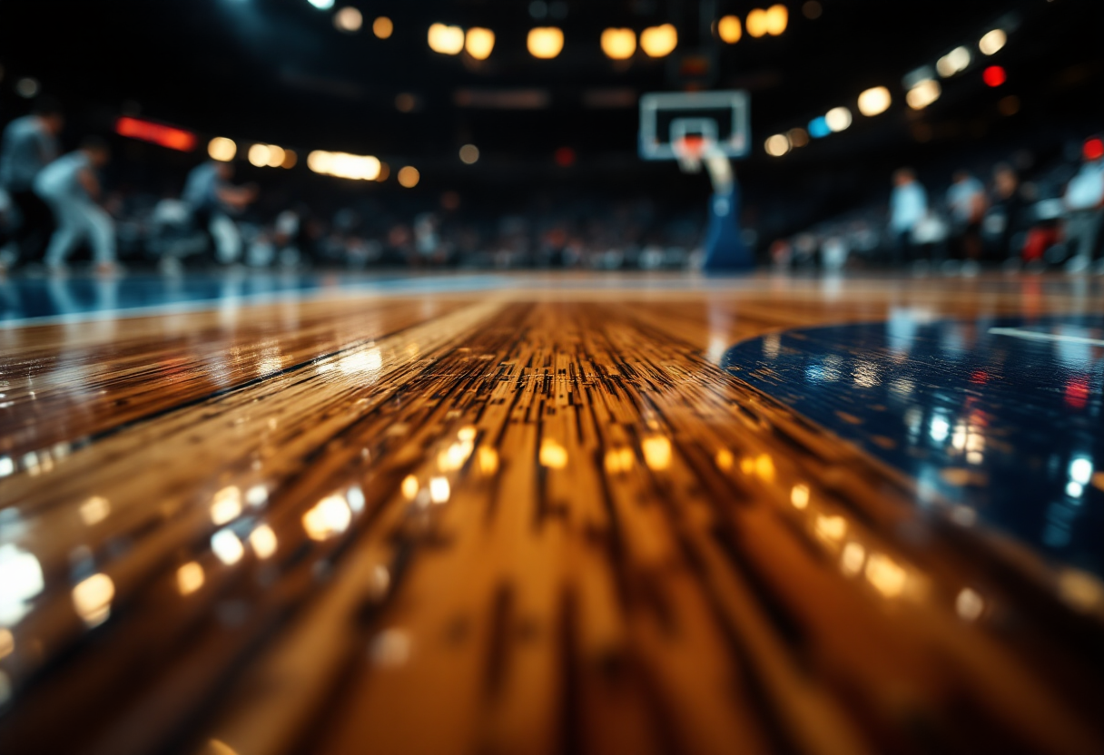 Fenerbahçe e Paris Basketball in azione durante i playoff