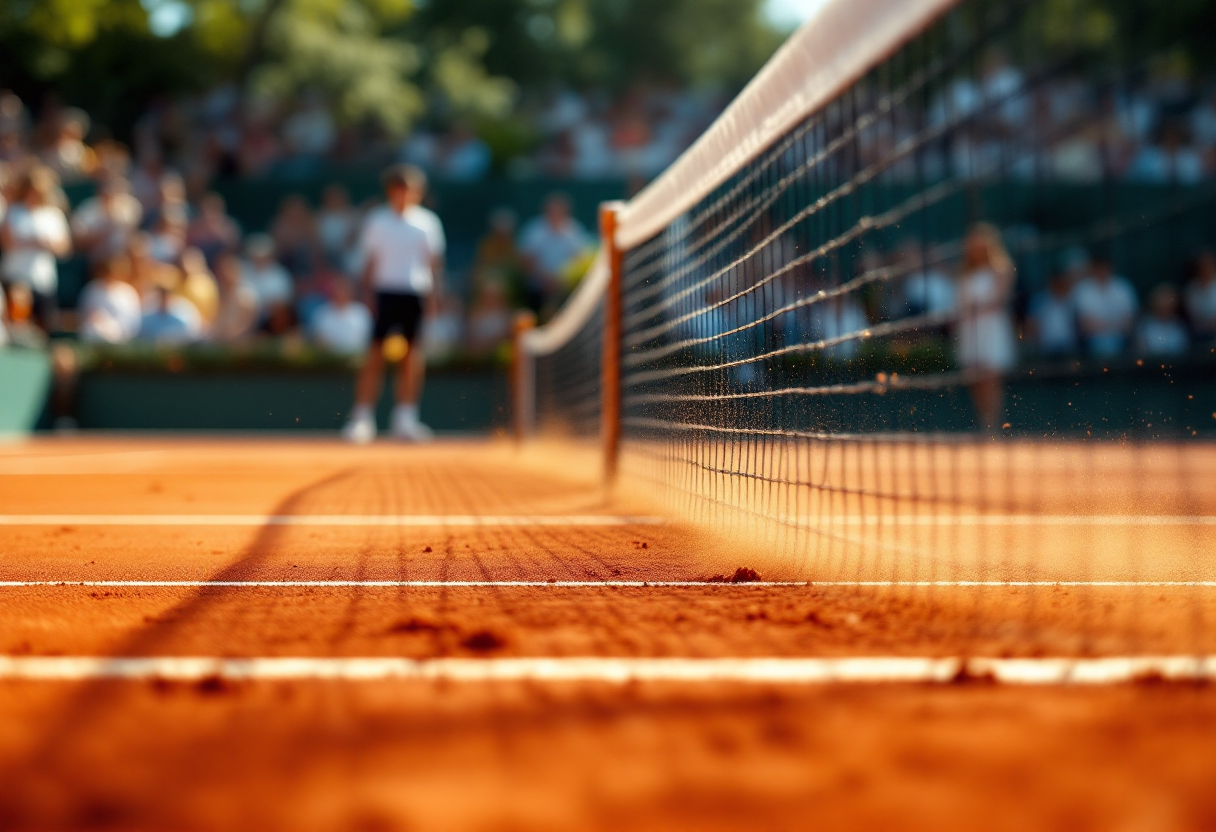 Flavio Cobolli durante il match ATP 250 di Bucarest