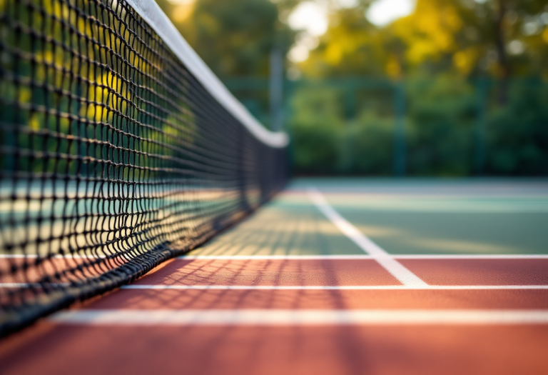 Giocatori di tennis italiani in azione durante un torneo
