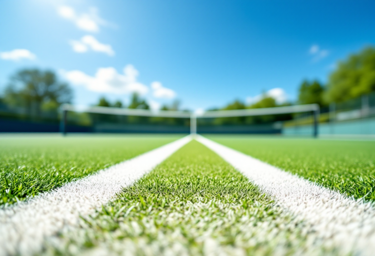 Giocatori di tennis italiani in azione sul campo