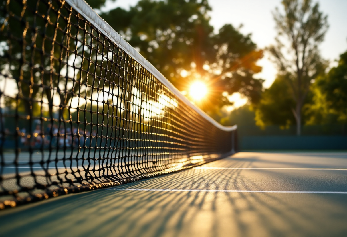 Rafael Jódar durante una sessione di tennis universitario