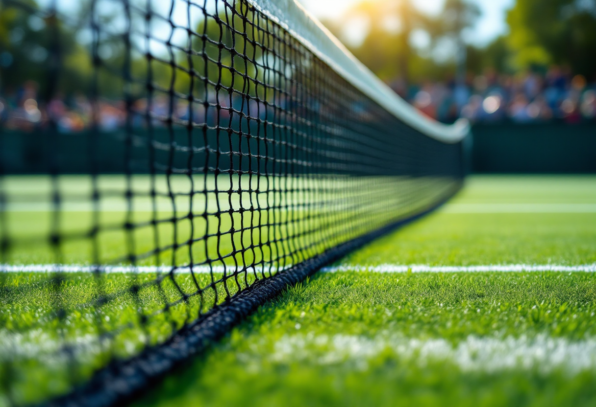 Giovani tennisti italiani in azione sul campo da tennis
