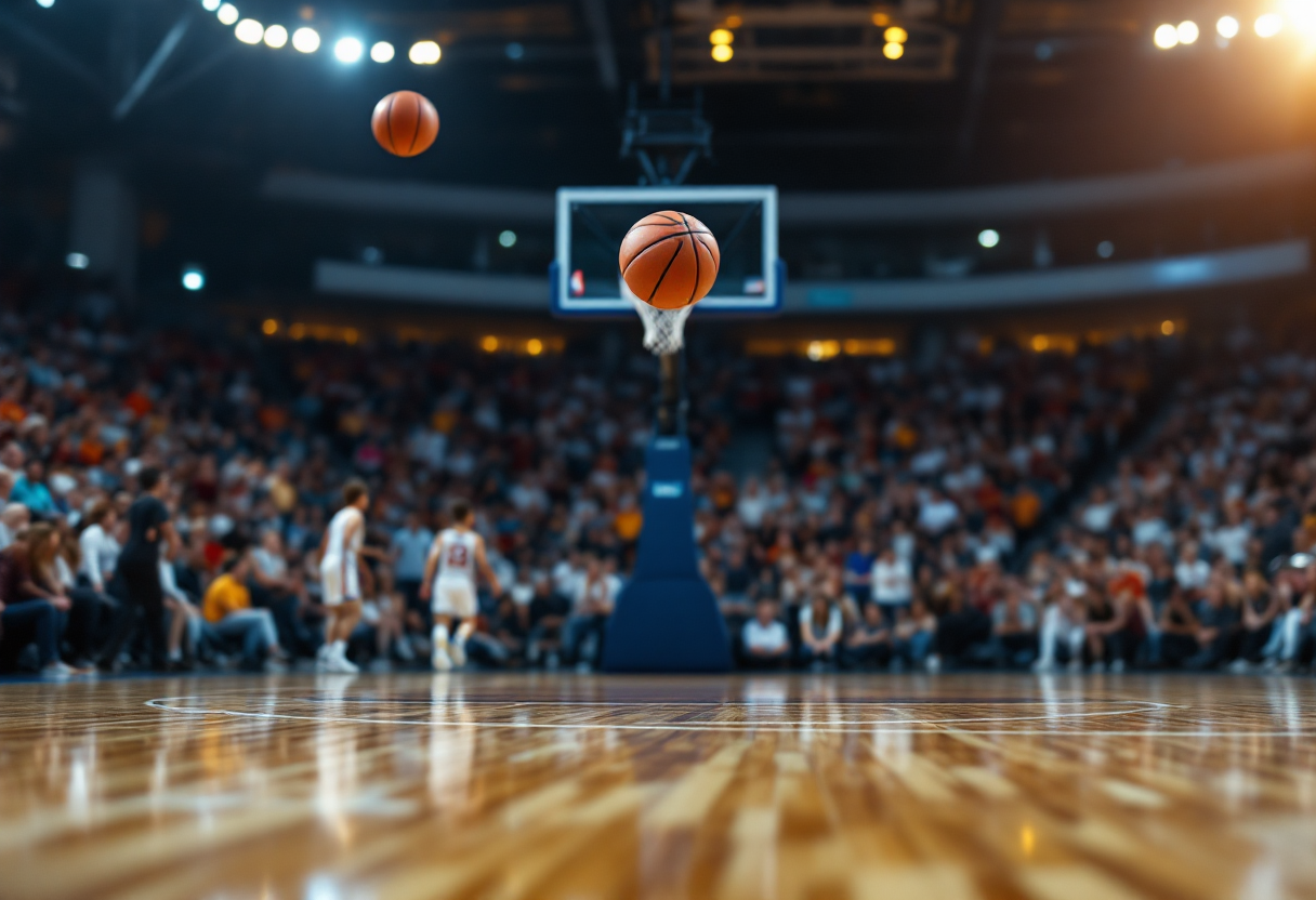 Giocatori del Gruppo Mascio Orzinuovi in azione contro Wegreenit Milano