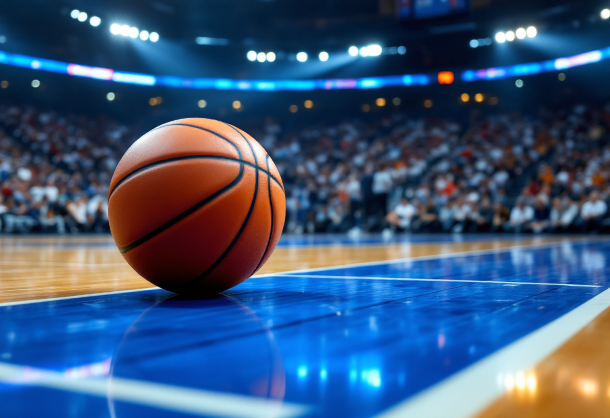 Giocatori Hapoel Tel Aviv festeggiano la vittoria in Eurocup