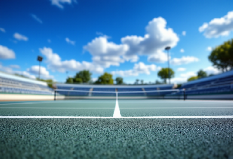 Jana Kovackova in azione durante una partita di tennis