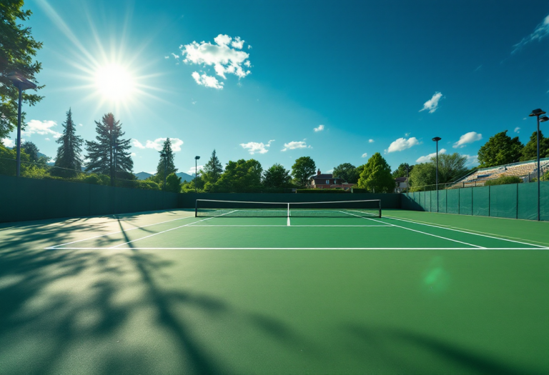 Jannik Sinner durante l'intervista post-sospensione