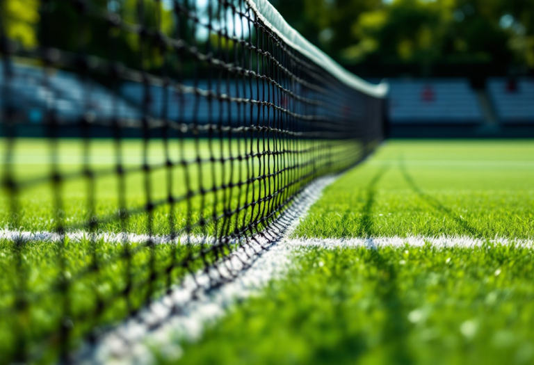 Jasmine in azione durante una partita di tennis