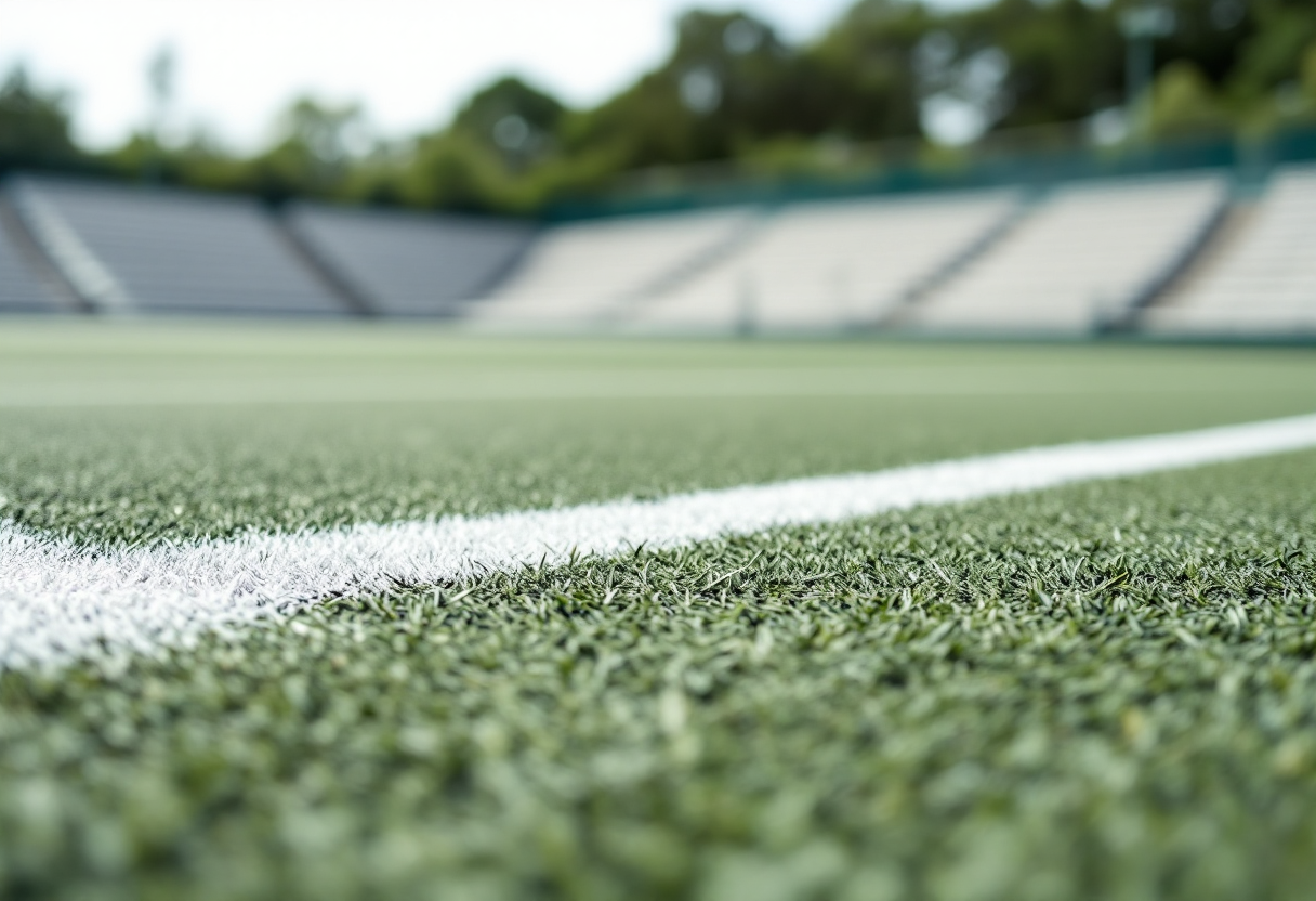 Jessica Pieri in azione durante una partita di tennis