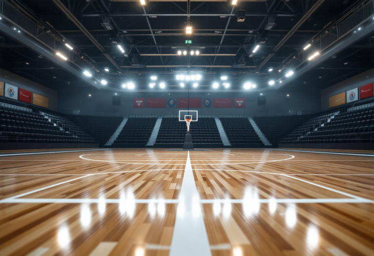 Giocatori Denver Nuggets durante una conferenza stampa