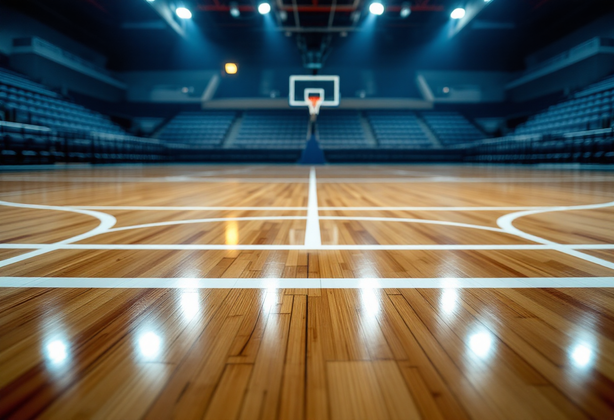 Luca Banchi durante la partita playoff contro il Panathinaikos