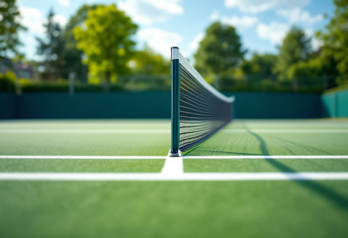 Lucia Bronzetti durante una partita al Mutua Madrid Open