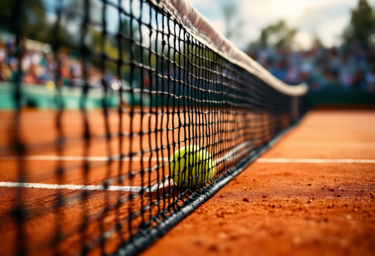 Matteo Arnaldi durante il match ai quarti di finale a Madrid