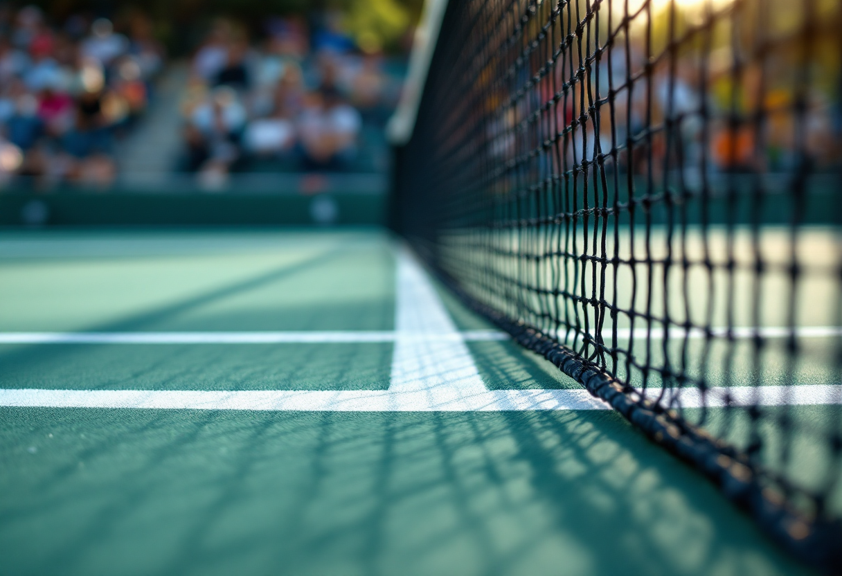 Matteo Berrettini durante la partita a Monte-Carlo