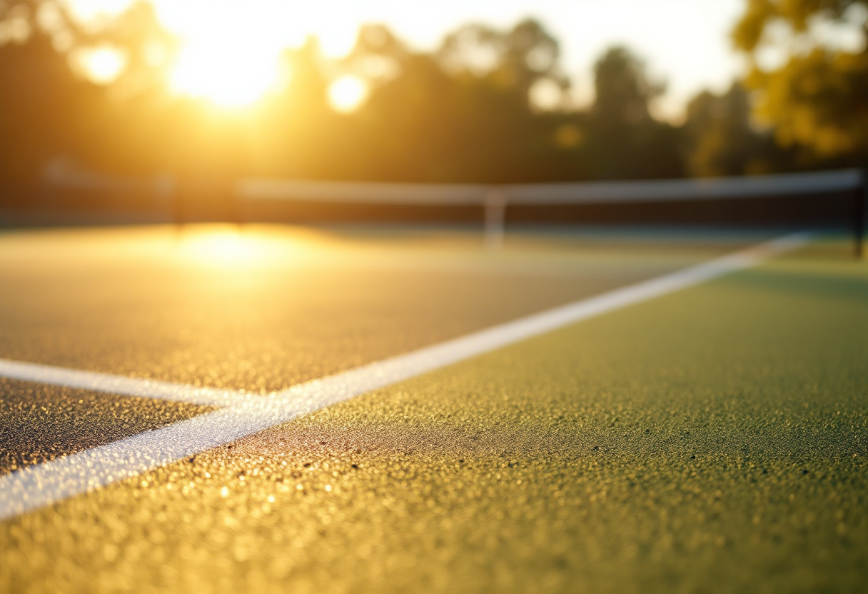 Giovani talenti del tennis italiano in azione sul campo