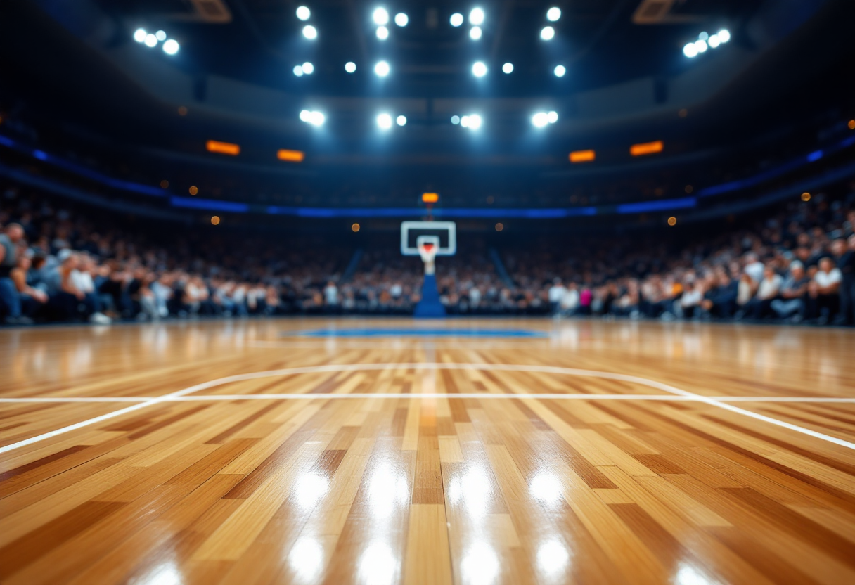 Olimpia Milano celebra la vittoria contro Vanoli Cremona