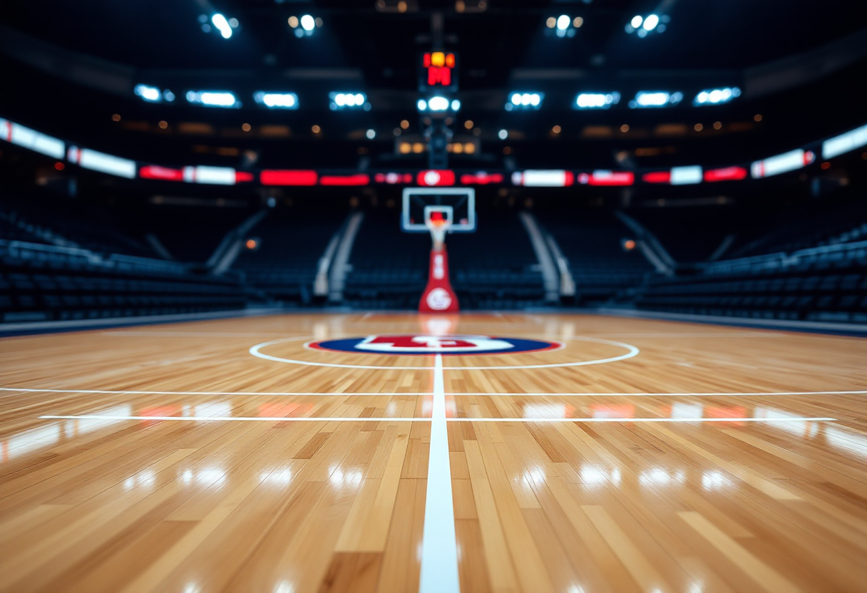 Giocatori della Pallacanestro Reggiana in azione contro Virtus Bologna