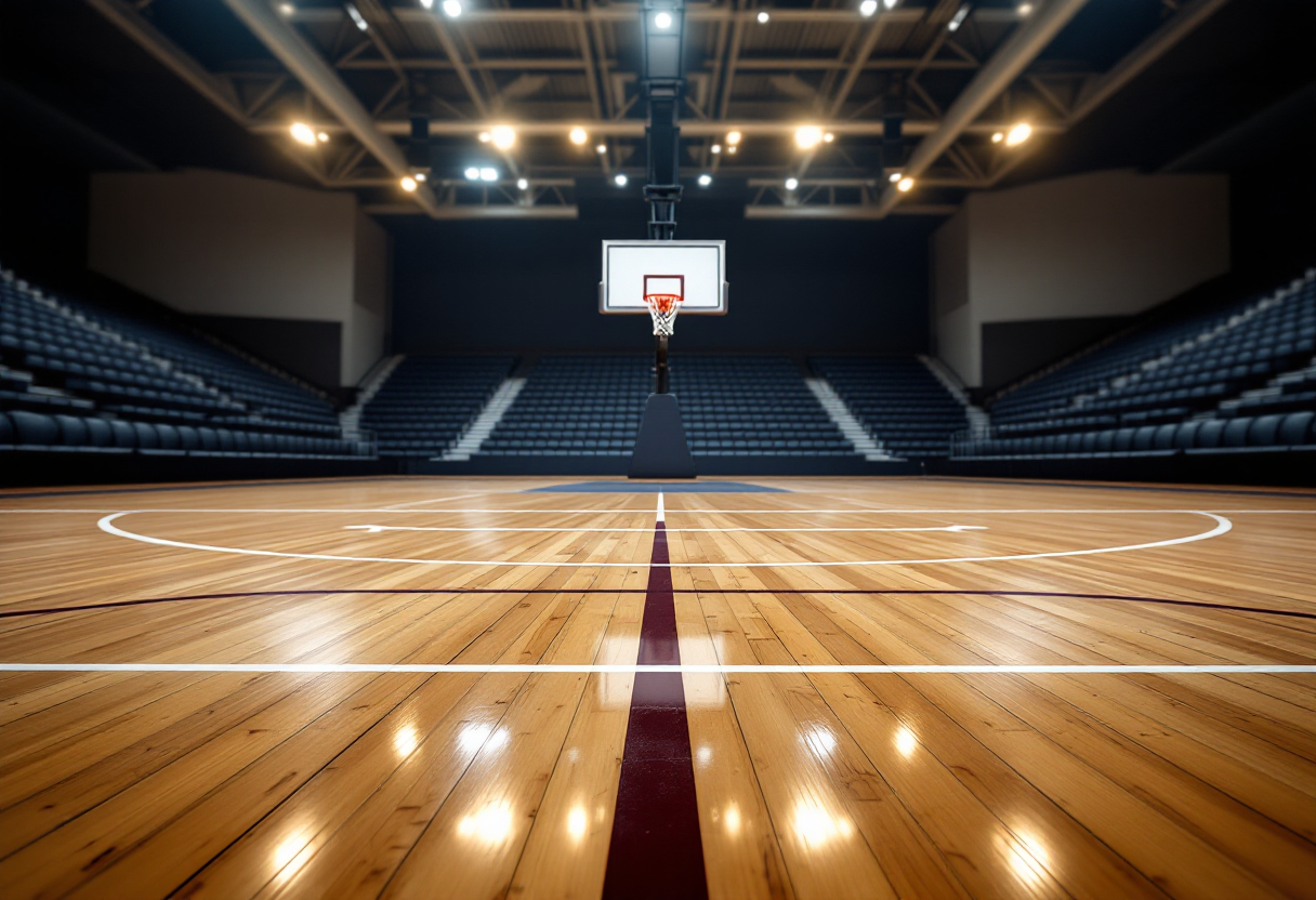 Pallacanestro Trieste in campo durante una partita