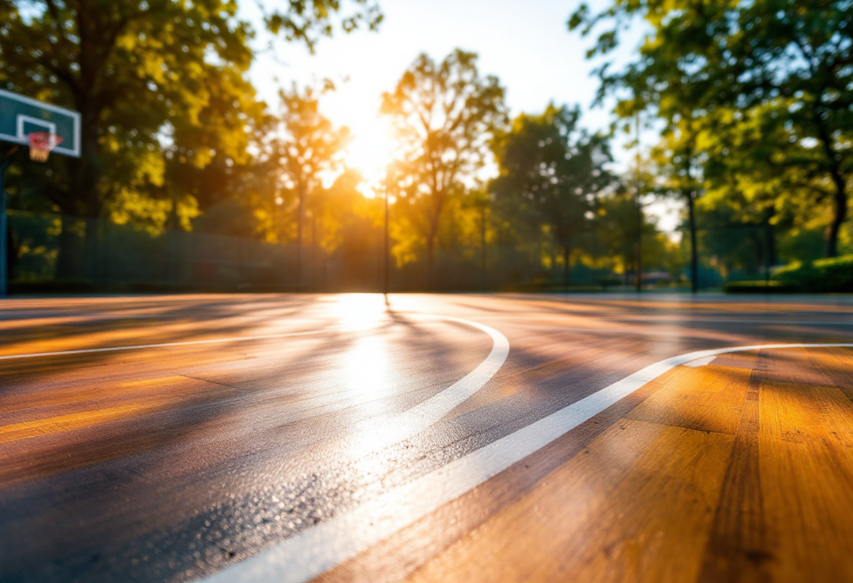 Giocatori del Paris Basketball festeggiano la vittoria