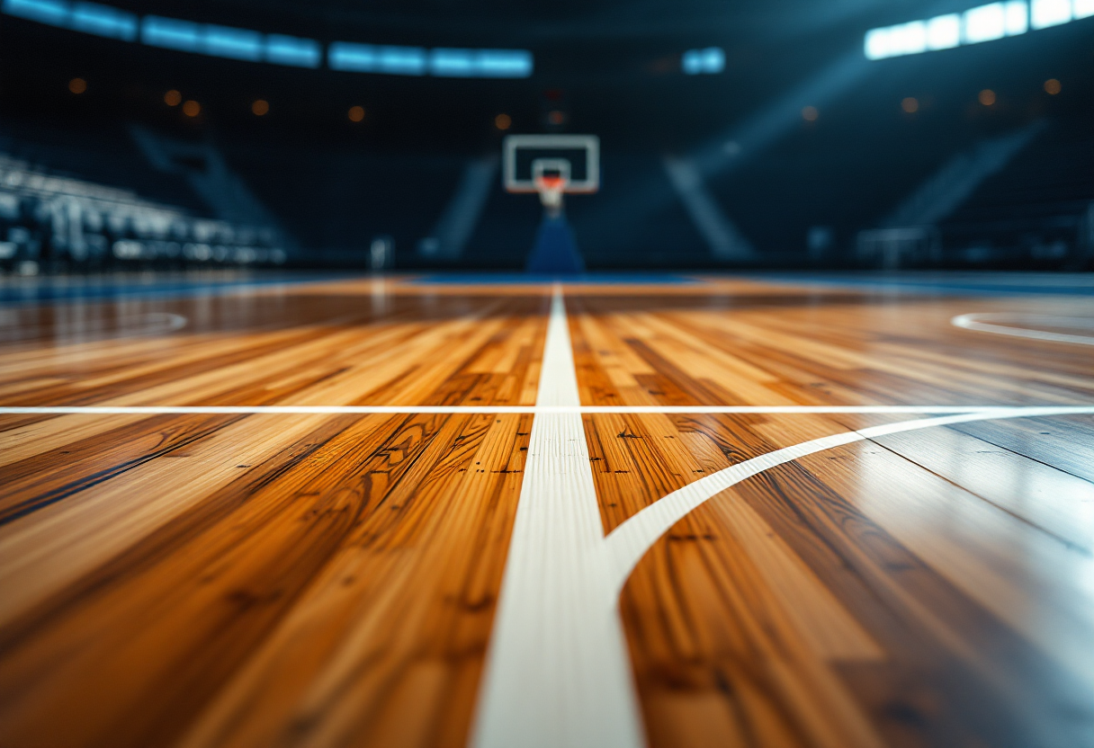 Monaco e Barcellona in campo durante i playoff di Eurolega