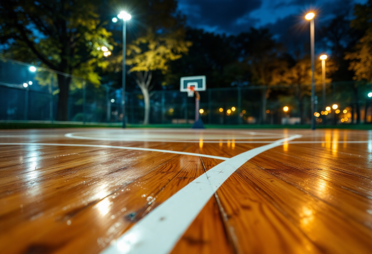 Giocatori NBA in azione durante i playoff notturni