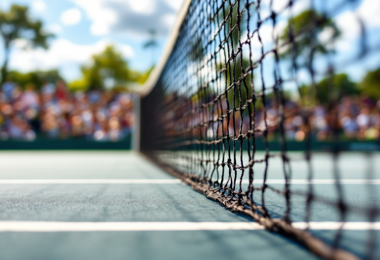 Giocatori di tennis in azione durante il torneo 2023