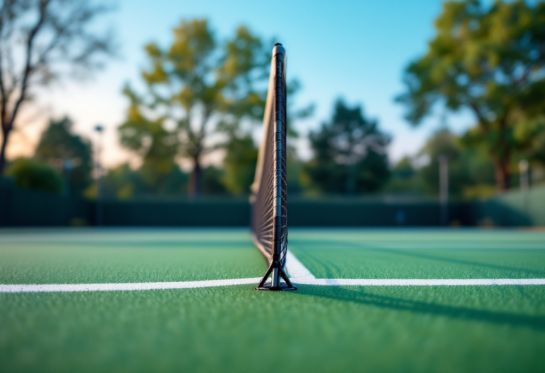 Giocatori di tennis emergenti in azione sul campo