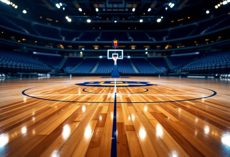 Coach Tommy Lloyd dell'Università dell'Arizona durante una partita