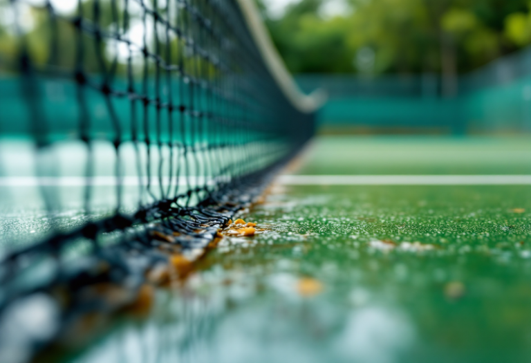 Tennis sotto la pioggia al Forte Village