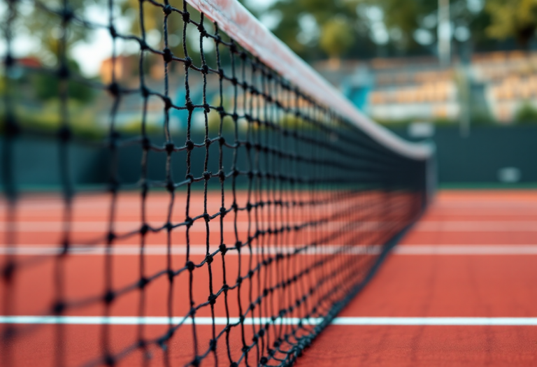 Jannik Sinner durante il suo rientro nel tennis professionistico