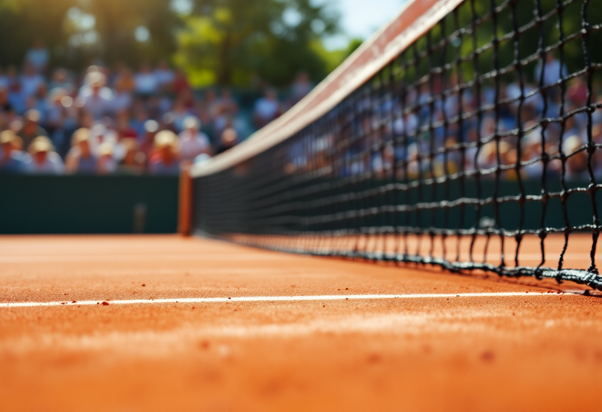 Stefanie Vögele in azione all'Axion Open